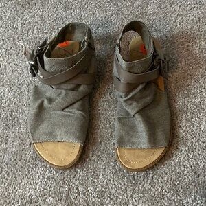 Blowfish Gray Sandals with Buckle